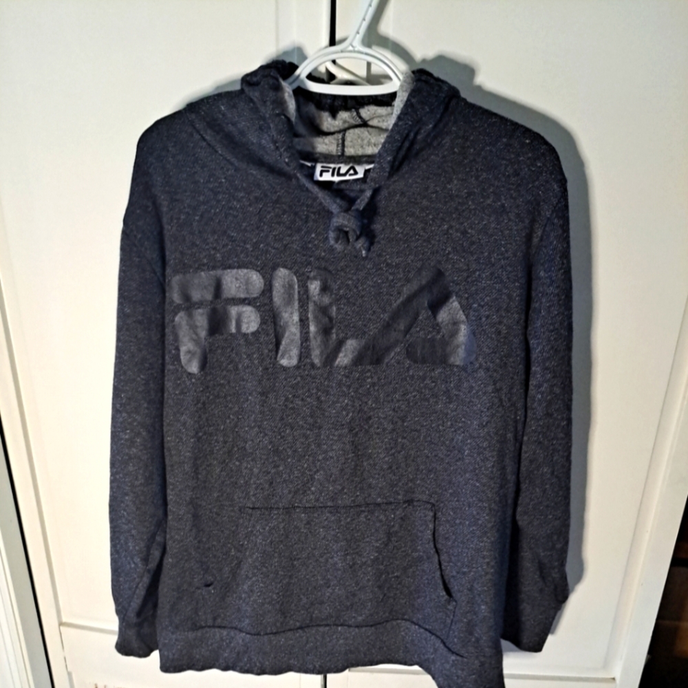 Sweatshirt Black Spellout Long Sleeve Logo Kangaroo Pocket 2xl